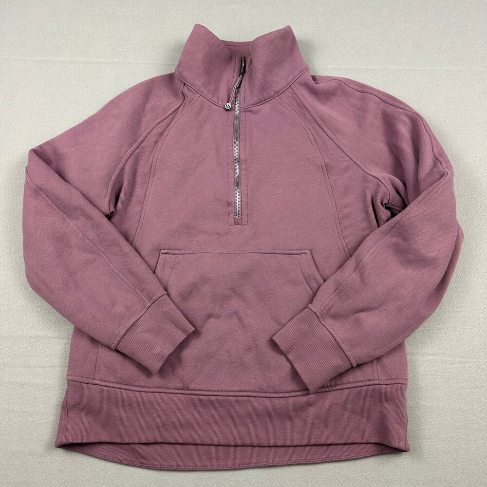 Lululemon Jacket Women XS Small Pink Solid Scuba Oversized Funnel-Neck Half Zip
